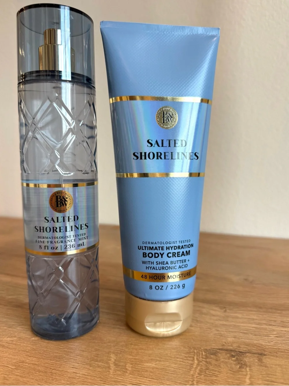 Bath & Body “Salted Shorelines” New 2-Pc Set - body cream & fragrance mist